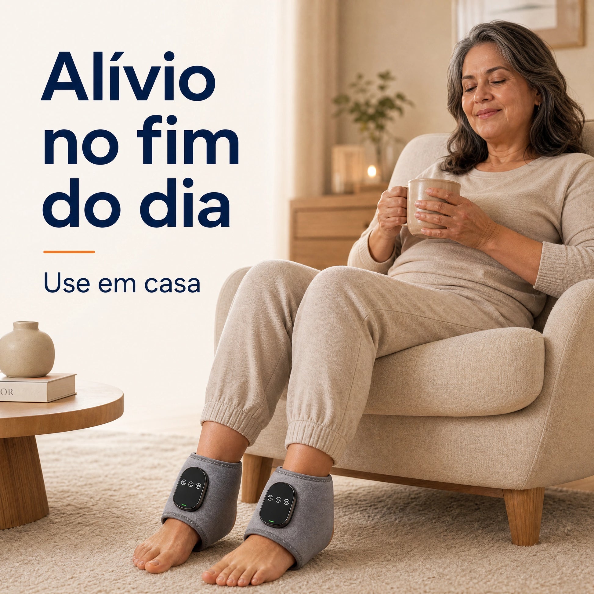 Pedivex em uso real por pessoa madura na rotina de fim de dia